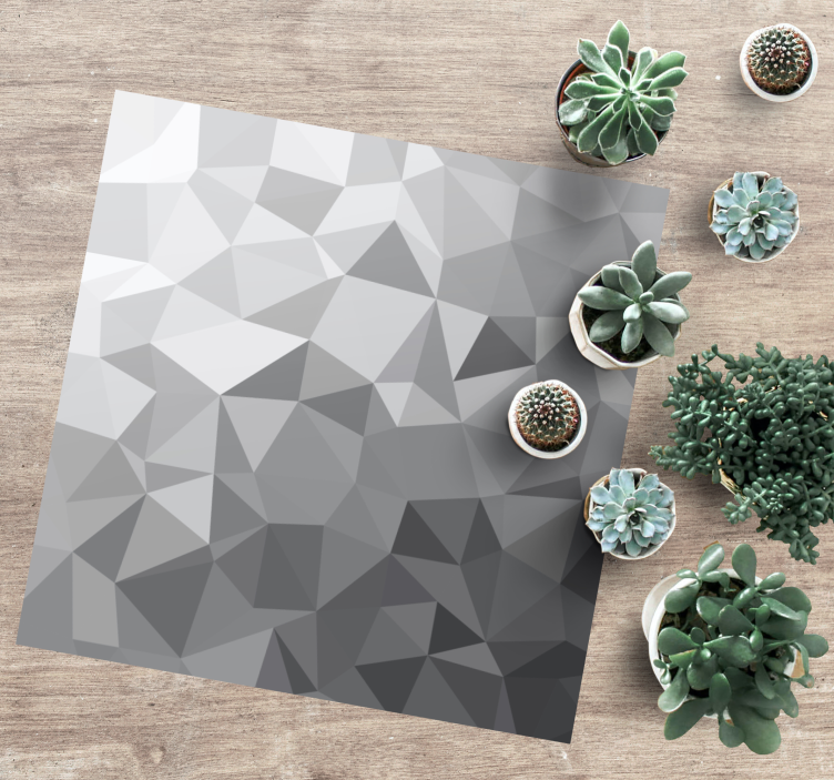 Gradient grey stile geometric rug - TenStickers