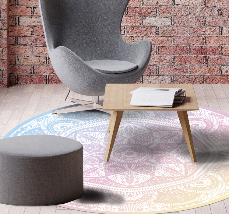 Gradient Ornament mandala rug - TenStickers