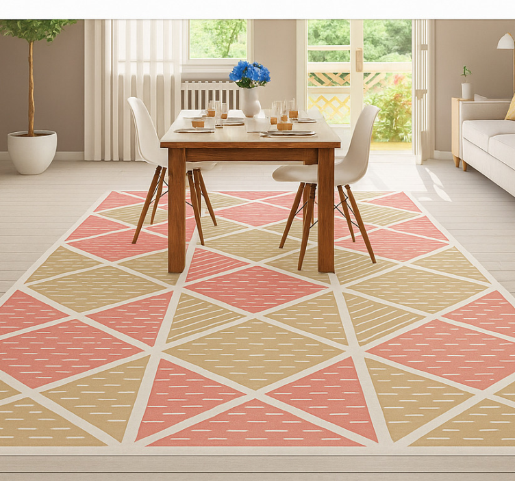 Graphic Scandinavian Style dining room rug - TenStickers
