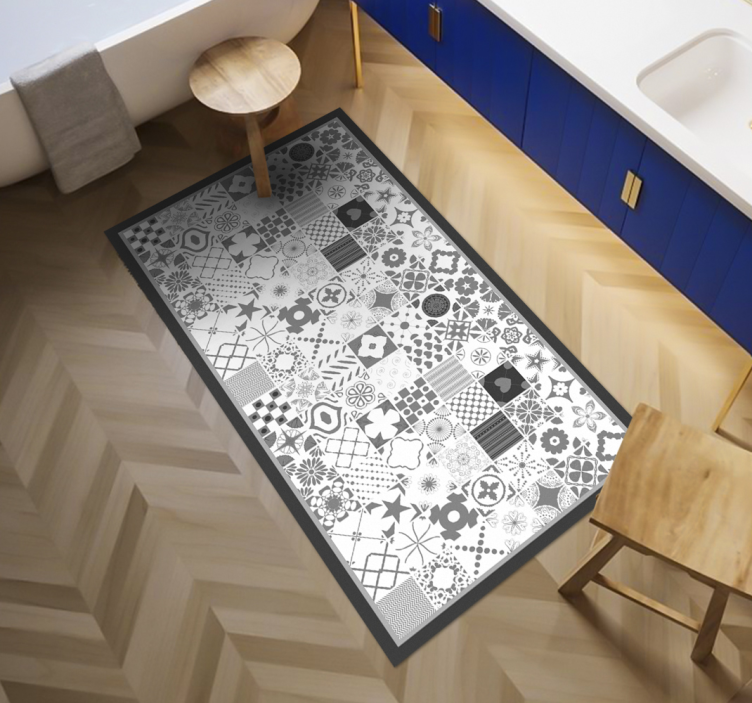 Gray "Trujillo" tile carpet - TenStickers