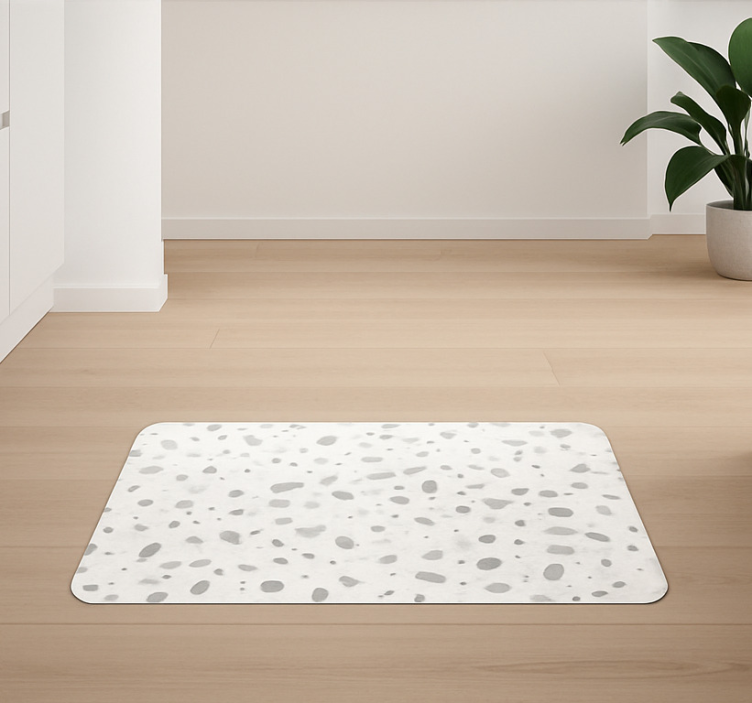 Grey terrazzo effect marble rug - TenStickers