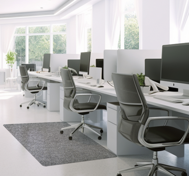 Grey texture office floor carpet - TenStickers