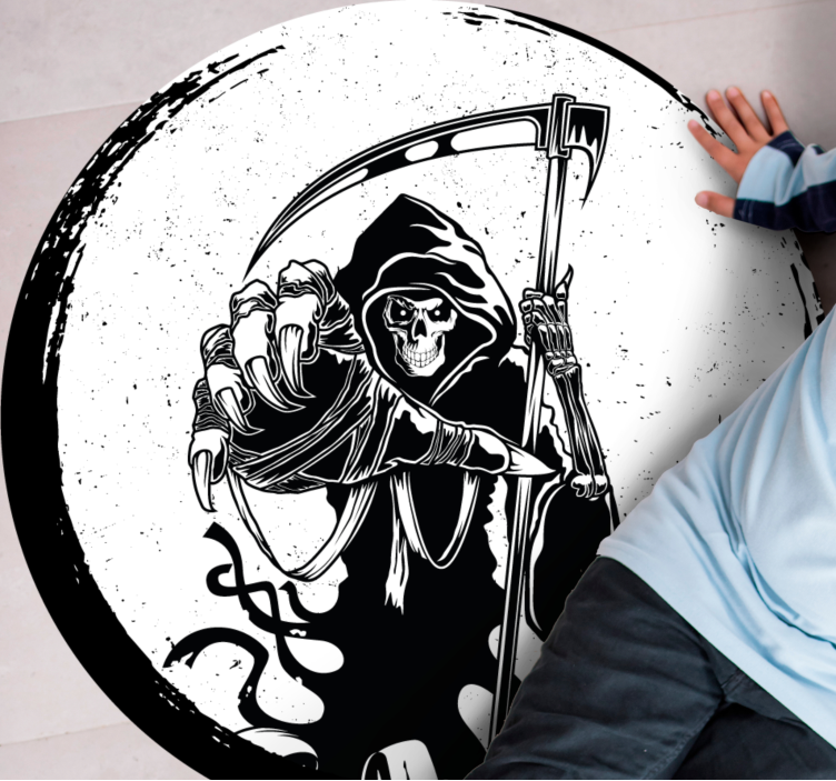 Grim Reaper Motif halloween rugs - TenStickers