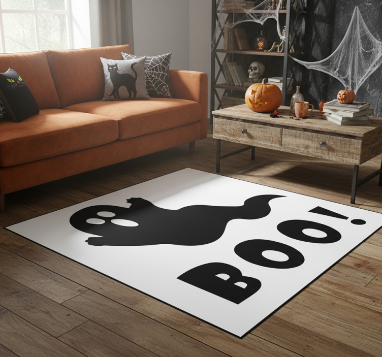 Halloween rugs ghostly boo display - TenStickers