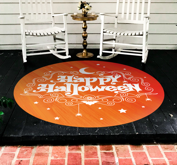 Halloween rugs halloween celebration round - TenStickers