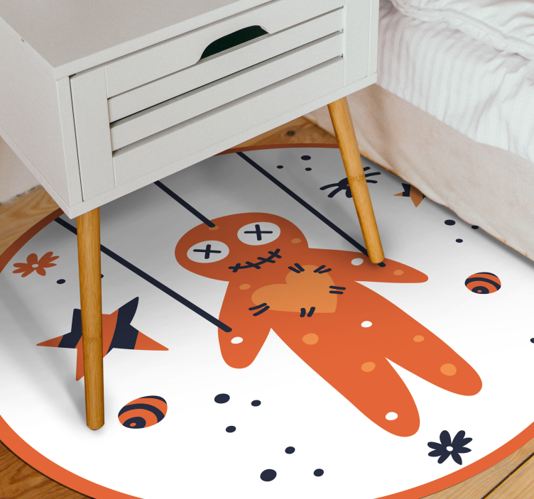 Halloween rugs halloween gingerbread design - TenStickers
