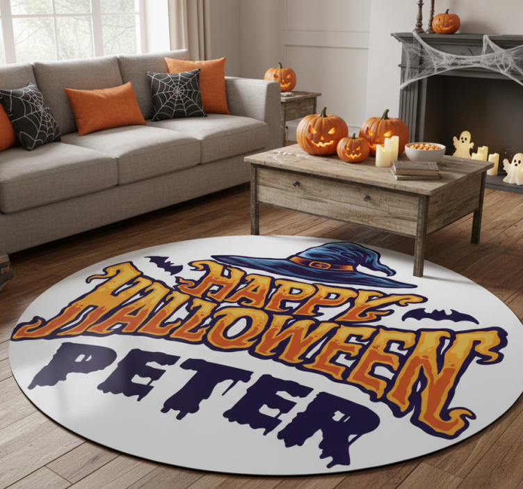 Halloween rugs happy halloween personalized - TenStickers