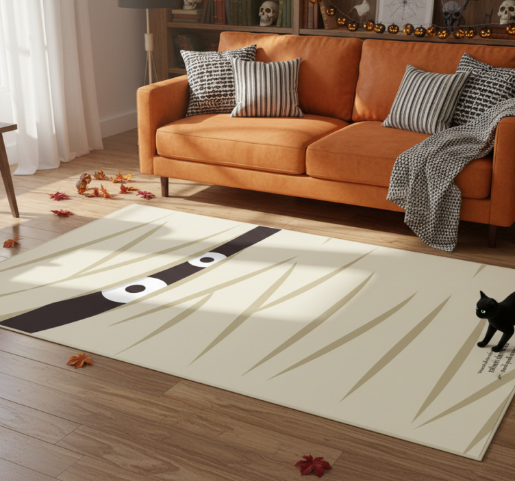 Halloween rugs mummy eyes design - TenStickers