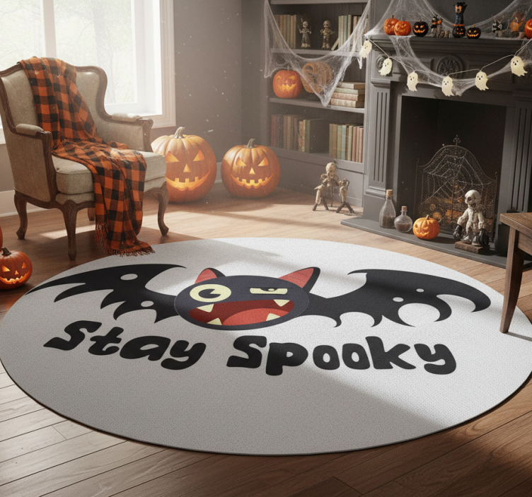 Halloween rugs stay spooky bat - TenStickers