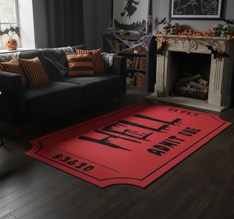 Halloween rugs ticket to hell - TenStickers