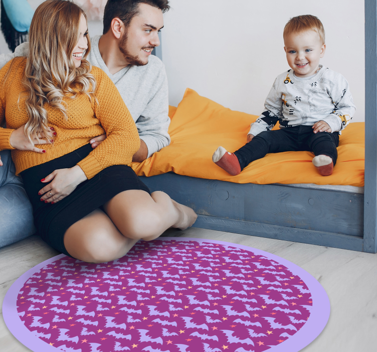 Halloween rugs with halloween bat motif - TenStickers