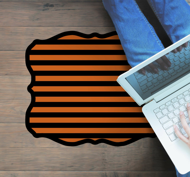 Halloween stripes halloween rugs - TenStickers