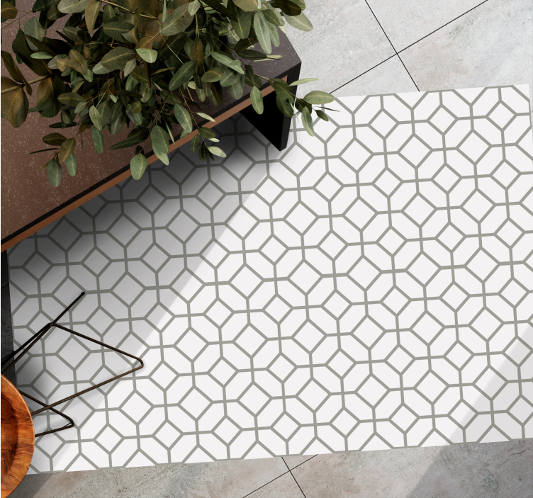 "Hampton style"square pattern geometric rugs - TenStickers