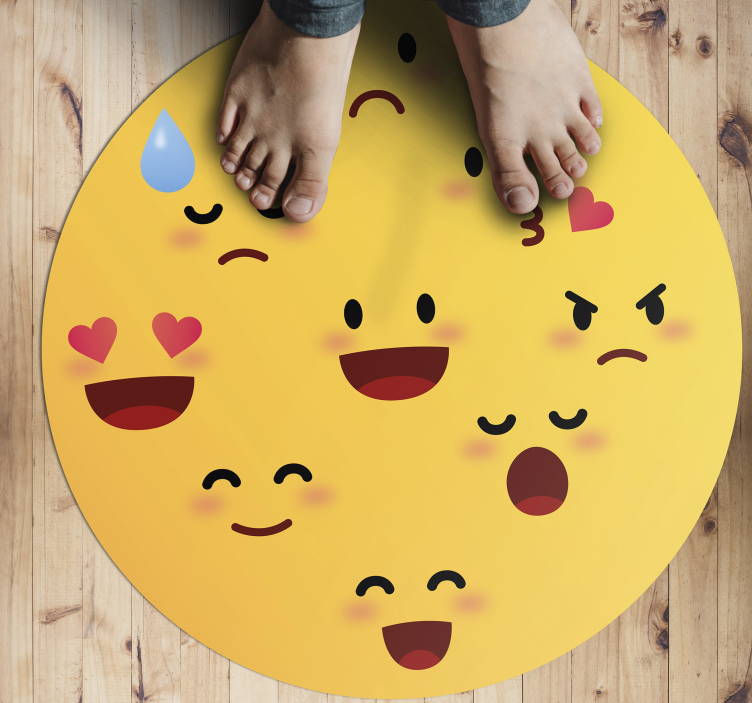 Emojis collage teenage bedroom rug - TenStickers