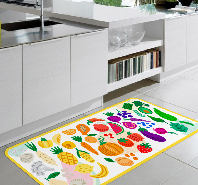 Healthy diet  kitchen vinyl rug - TenStickers