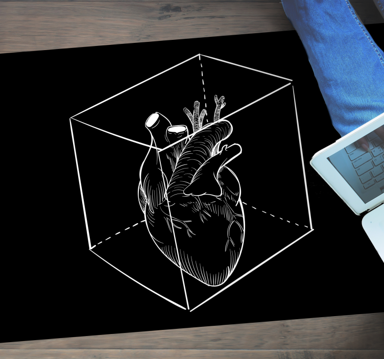 Heart Illustration modern rug - TenStickers
