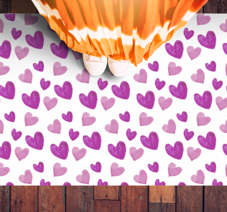 Heart Pattern Playful kids rug - TenStickers