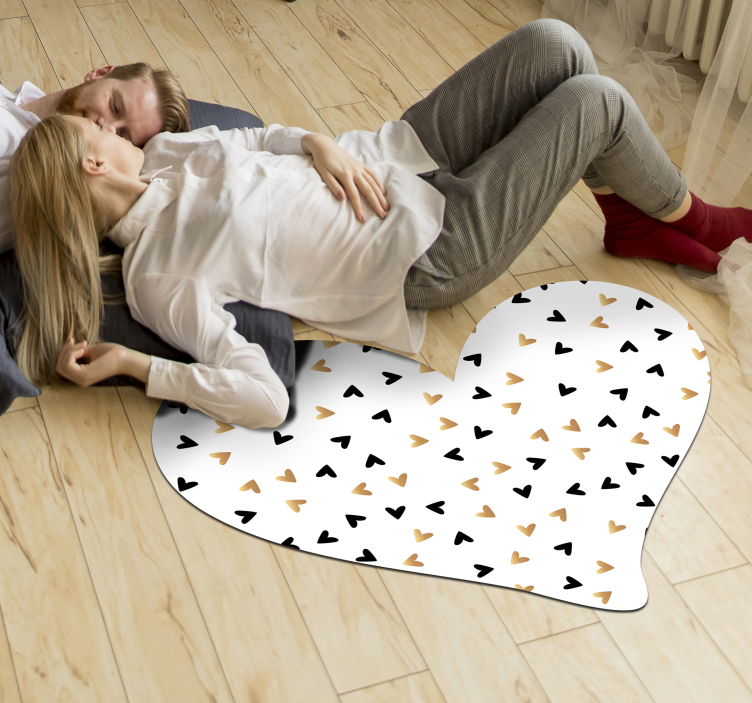 Heart Scatter Pattern geometric rug - TenStickers