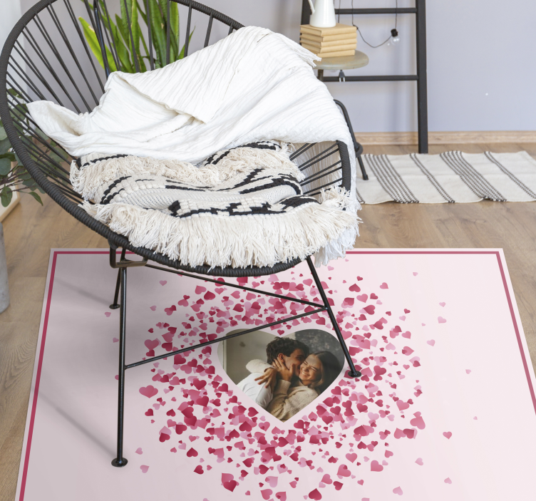 Heart shape with photo bedroom carpet - TenStickers