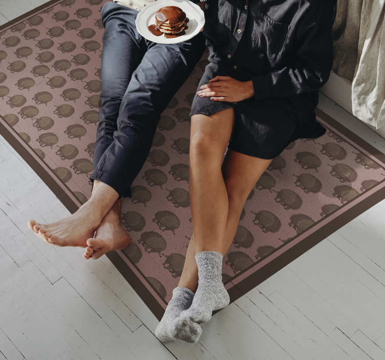 Hedgehog Pattern animal mat - TenStickers