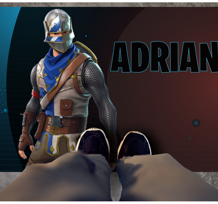 Heroic gaming character teenage bedroom rug - TenStickers