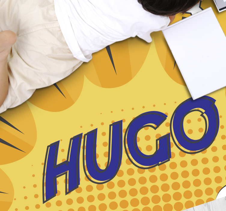 Tailored heroic sunburst custom floor mat - TenStickers