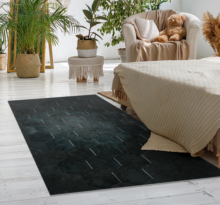 Hexagonal Pattern tile carpet - TenStickers