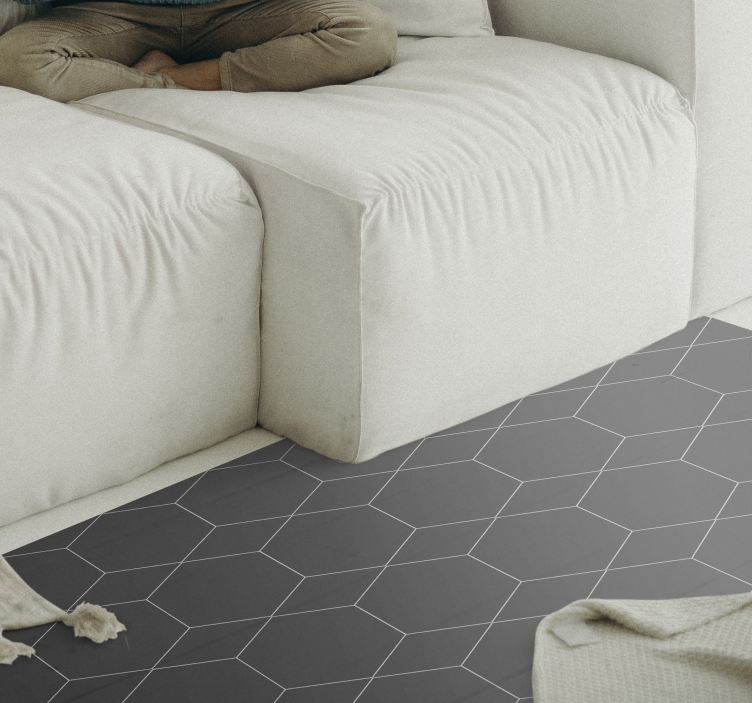 Hexagonal Tiles tile carpet - TenStickers