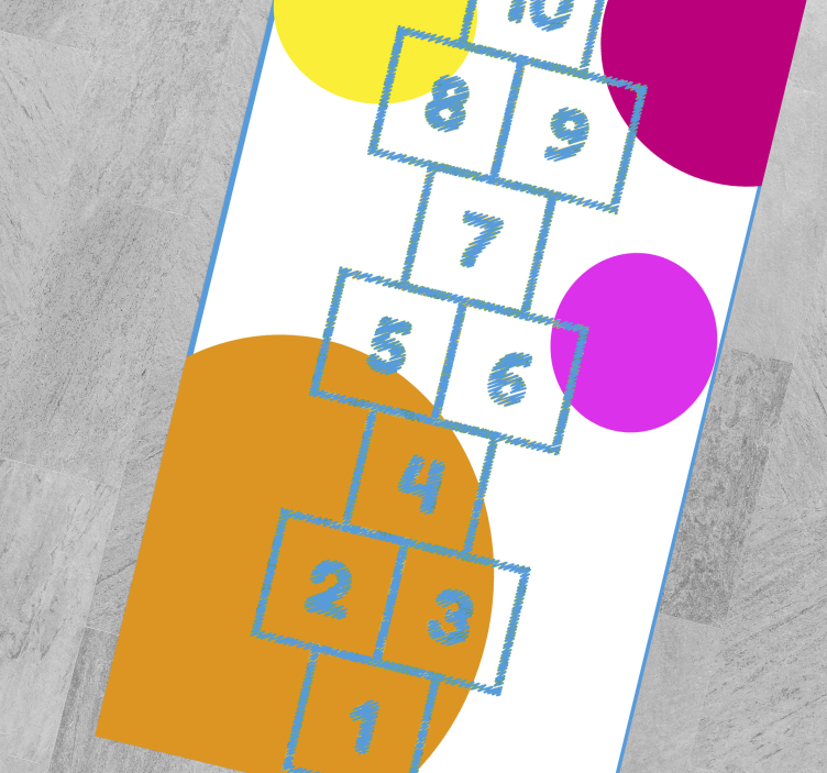 Hopscotch Graphic game rug - TenStickers