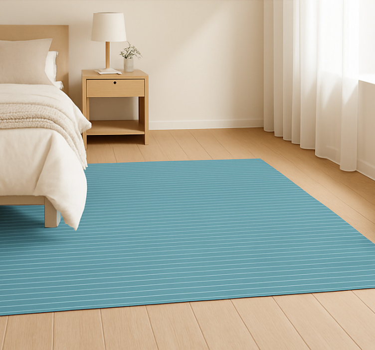 Horizontal stripes design blue rug - TenStickers