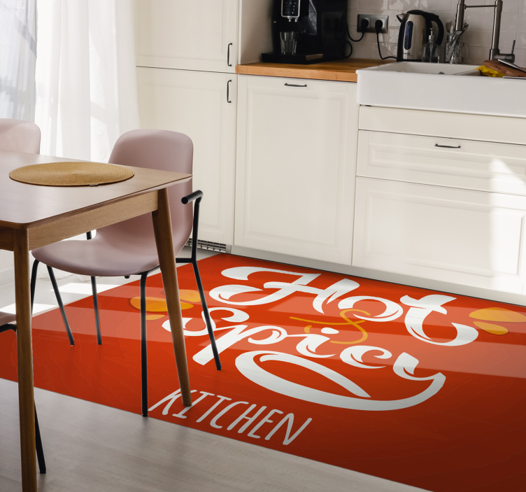 Hot spicy statement kitchen mat - TenStickers