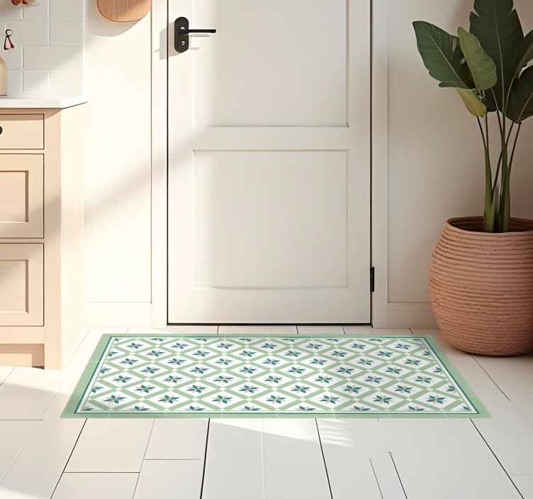 Hydraulic Green kitchen mat - TenStickers