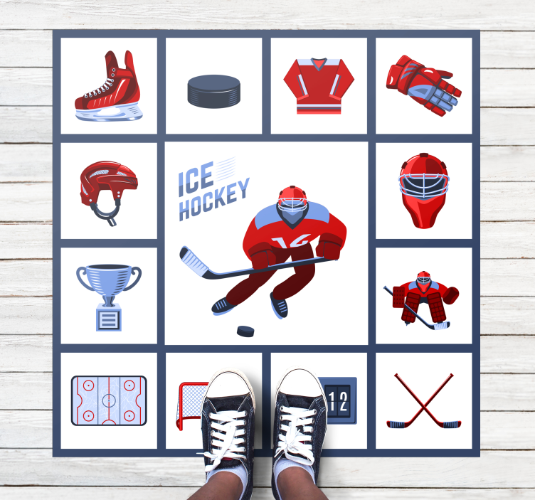 Ice Hockey Objects game mat - TenStickers