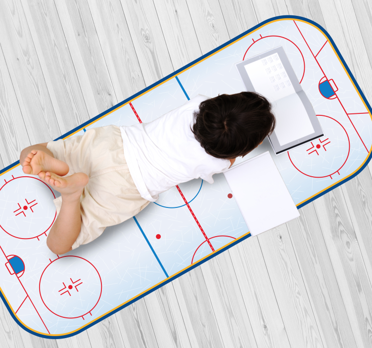 Ice Hockey Pitch game mat - TenStickers