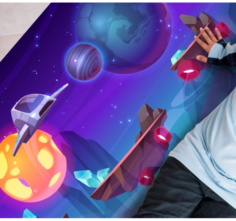 Intergalactic adventure kids rug - TenStickers