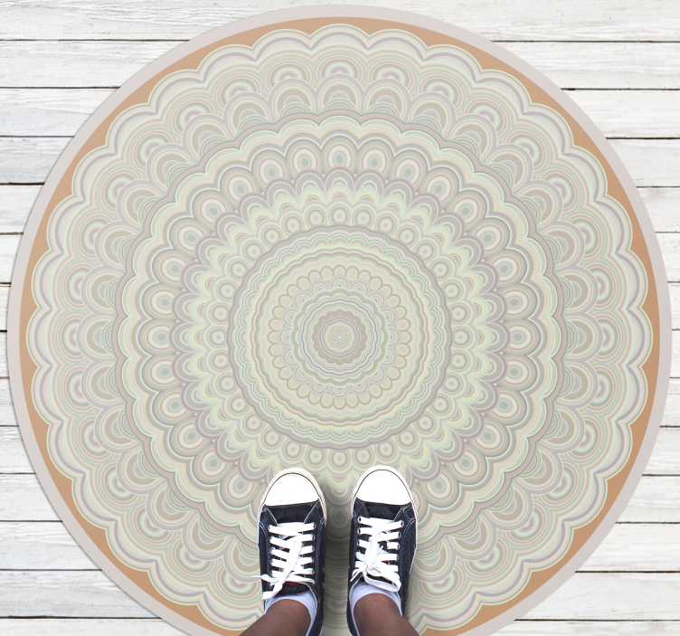 Intricate Circular Pattern mandala rug - TenStickers