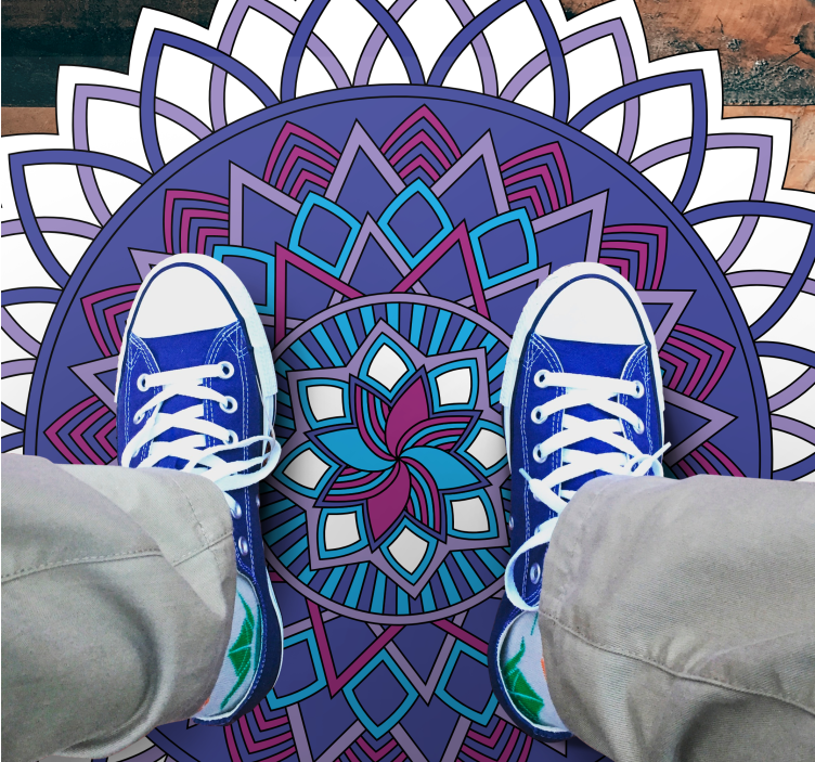 Intricate Floral Arrangement mandala rug - TenStickers