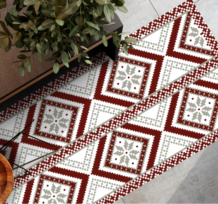 Intricate Geometric Patterns mosaic rug - TenStickers