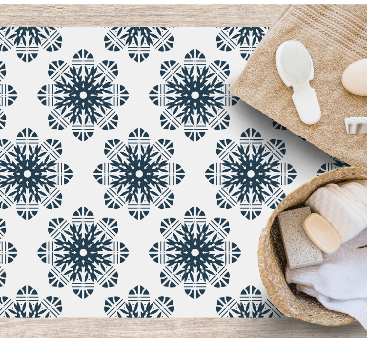 Intricate snowflake christmas rug - TenStickers