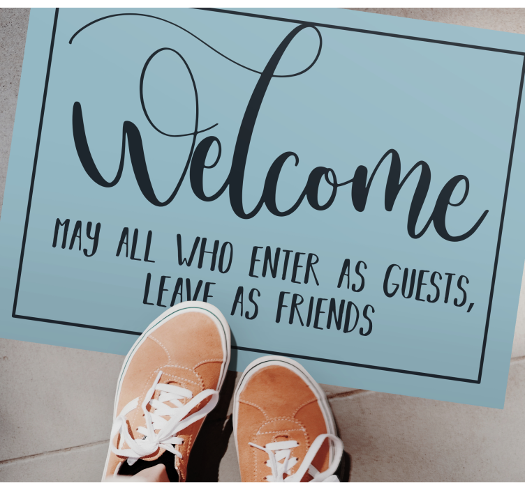 May all guests be friends entrance hall rug - TenStickers