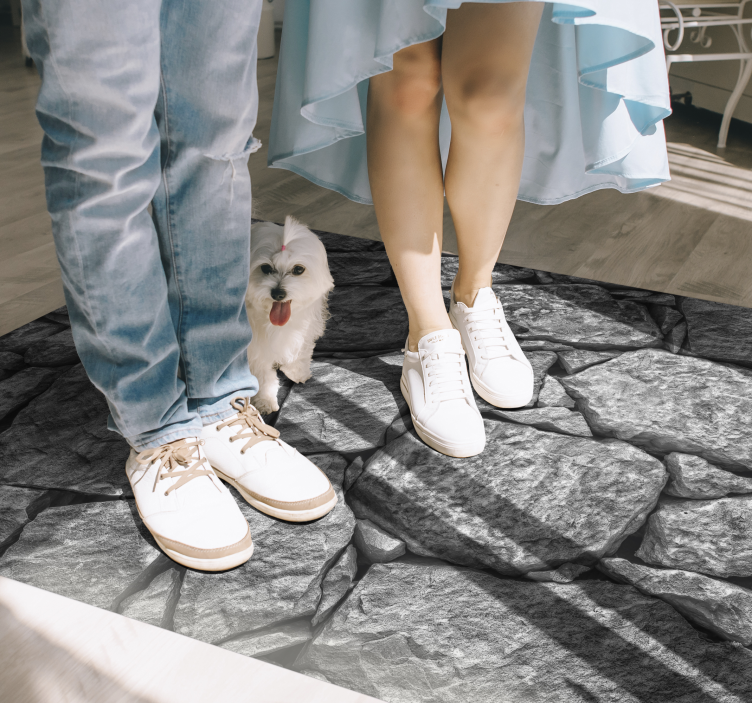 Irregular stone texture stone floor tiles - TenStickers