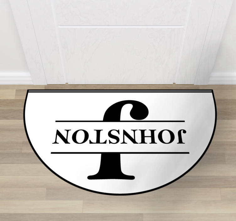 Family custom initial entrance hall rug - TenStickers