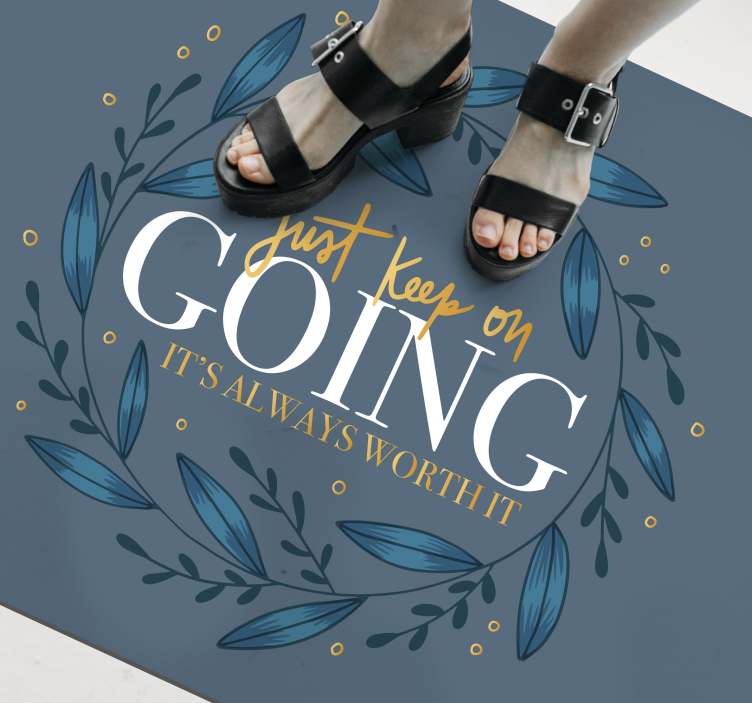 Just keep going quote rug - TenStickers