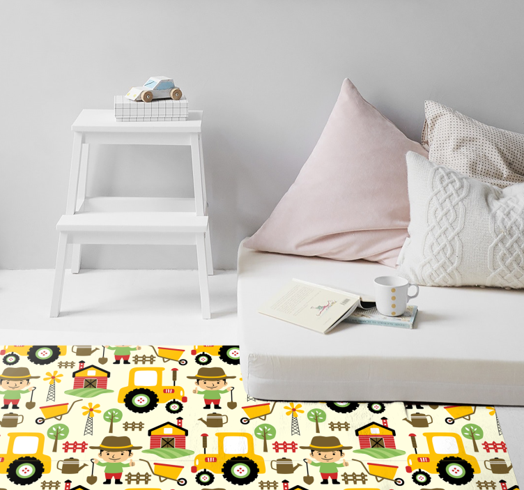 Kids carpet with farm pattern design - TenStickers