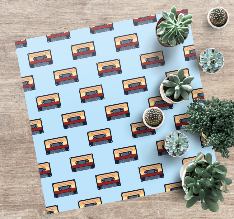 Kids rug vintage cassette design - TenStickers