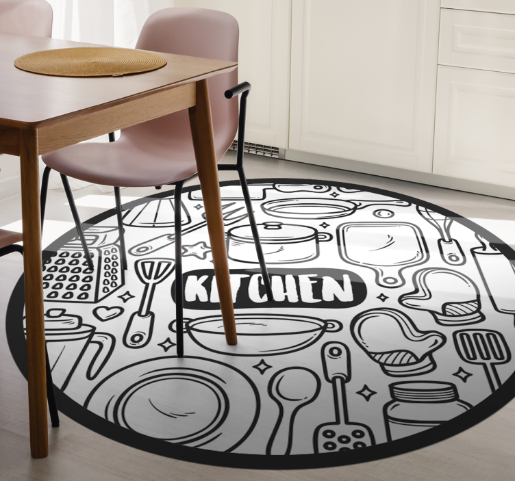 Essentials graphic circular rug - TenStickers