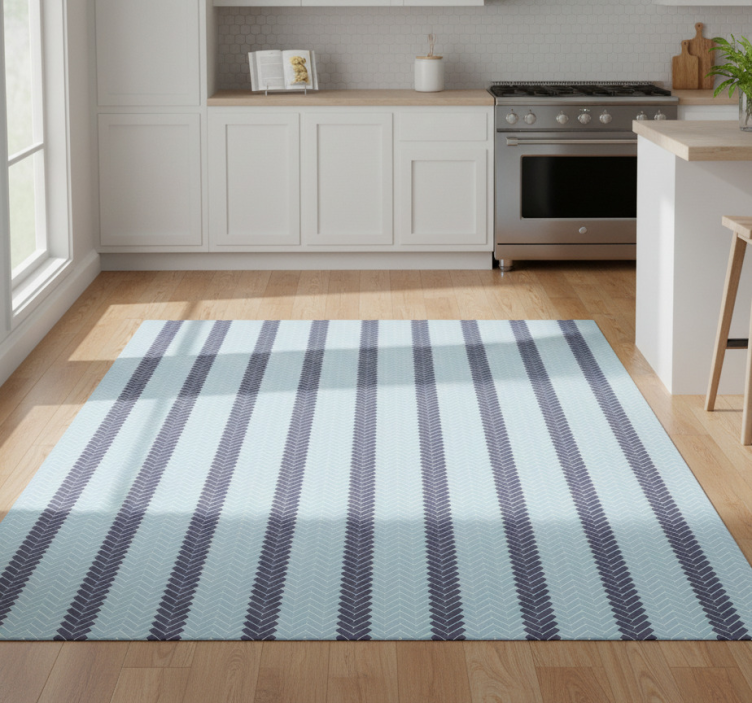 Kitchen vinyl mat herringbone backsplash design - TenStickers