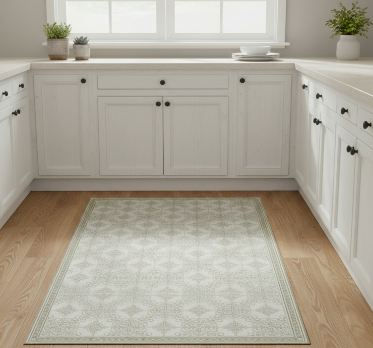 Kitchen vinyl mat in classic vanilla color - TenStickers