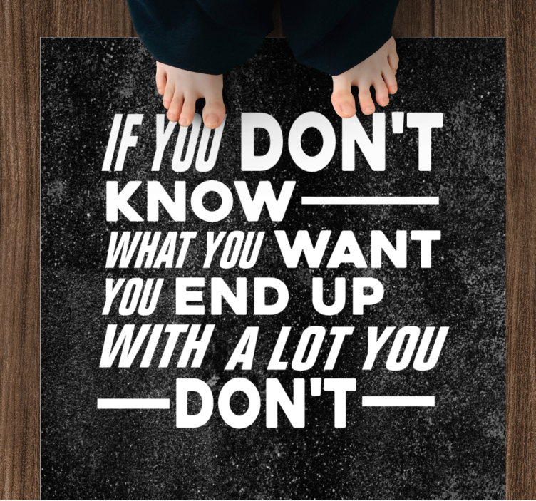 Know what you love quote rug - TenStickers
