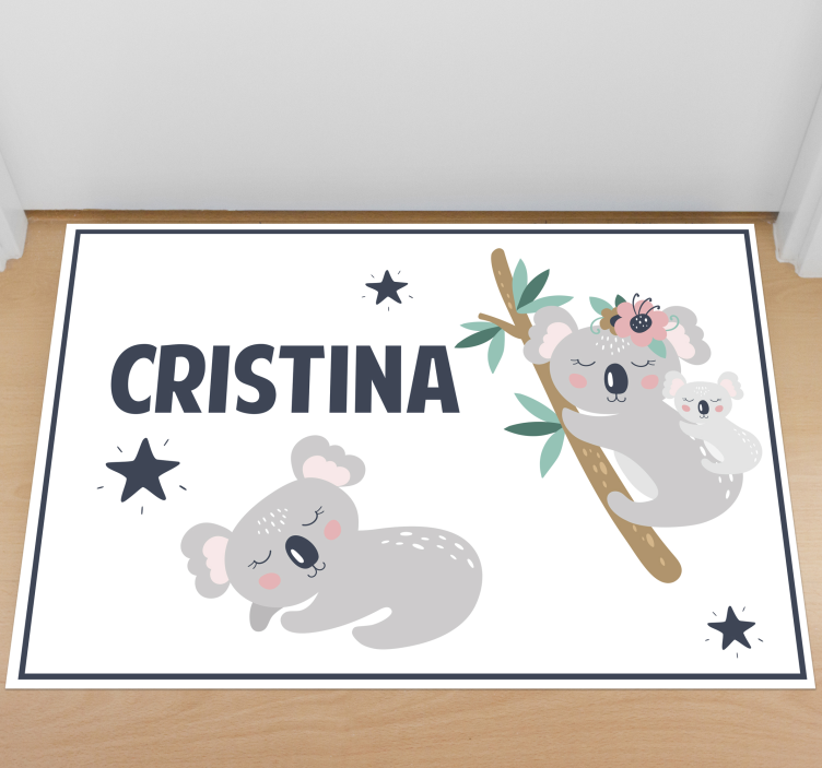 Koala Family Fun custom floor mat - TenStickers